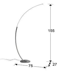 Размеры напольного светильника Trazo Schuller, арт. 825306